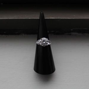 Moissanite stone 3CT certificate 100% diamond tester 925 sterling silve ring